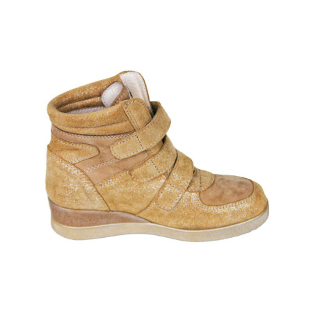 Incaltaminte Fete - Ghete platforma Geppi din piele naturala bej Pj Shoes 32