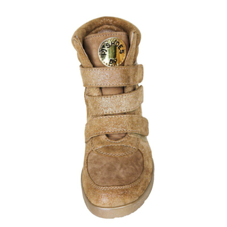Ghete platforma Geppi din piele naturala bej Pj Shoes 32 [3]