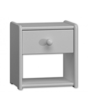 Mobilier copii - NOPTIERA ALBA DIN LEMN CU SERTAR PENTRU COPII