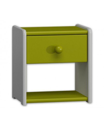 Mobilier copii - NOPTIERA DIN LEMN CU SERTAR PENTRU COPII VERDE