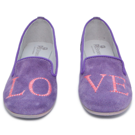 Pantofi balerini fete PJ Shoes Angel mov [2]