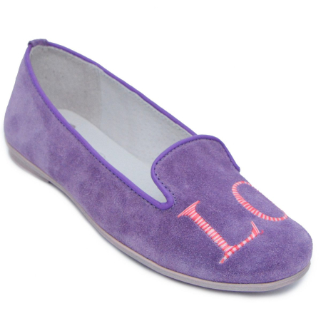 Pantofi balerini fete PJ Shoes Angel mov [3]