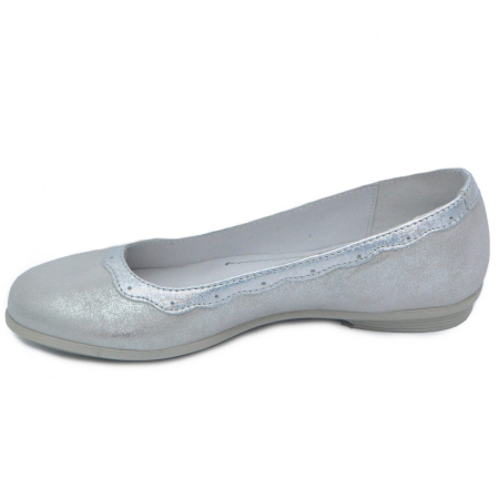 Pantofi balerini fete PJ Shoes Lulu argintiu [1]