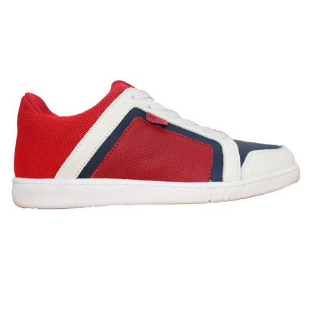 Pantofi Casual copii rosu/bleumarin cu siret din piele naturala [1]
