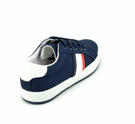 Pantofi casual cu siret bleumarin/rosu/alb [4]