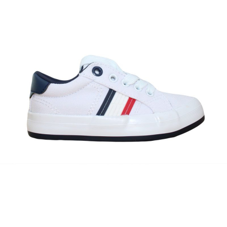 Incaltaminte sport - Pantofi casual cu siret bleumarin/rosu/alb