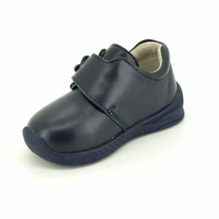 Pantofi copii Fluturas din Piele Naturala Roz/ Bleumarin/ Bej [3]