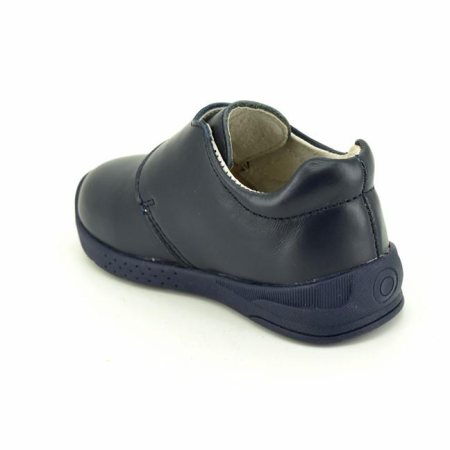 Pantofi copii Fluturas din Piele Naturala Roz/ Bleumarin/ Bej [2]