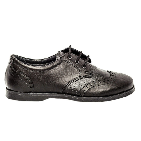 Pantofi Baieti - Pantofi copii scoala piele Frigerio 01 negru cu siret