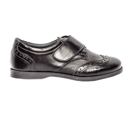 Pantofi Baieti - Pantofi copii scoala piele Frigerio 02 negru cu arici
