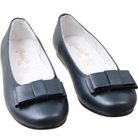 Pantofi fete bleumarin din piele naturala [1]