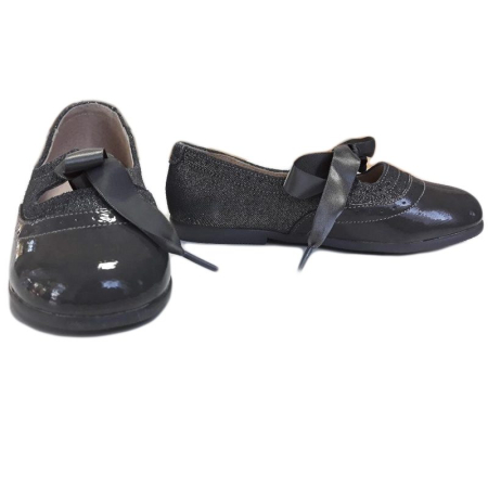 Pantofi fete din piele naturala gri [1]
