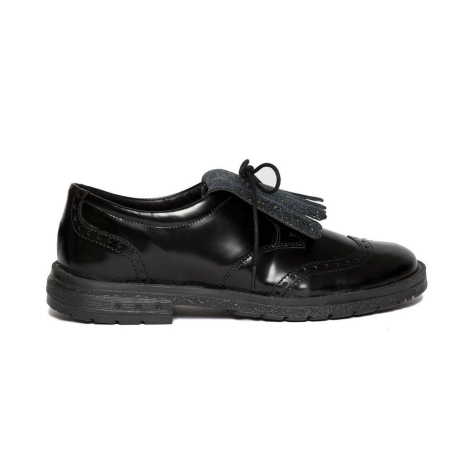 Pantofi fete scoala Voque negru gliter [2]