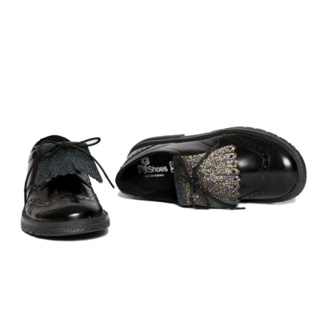 Pantofi fete scoala Voque negru gliter [1]