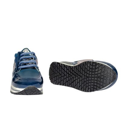 Pantofi Like din piele naturala blu [4]