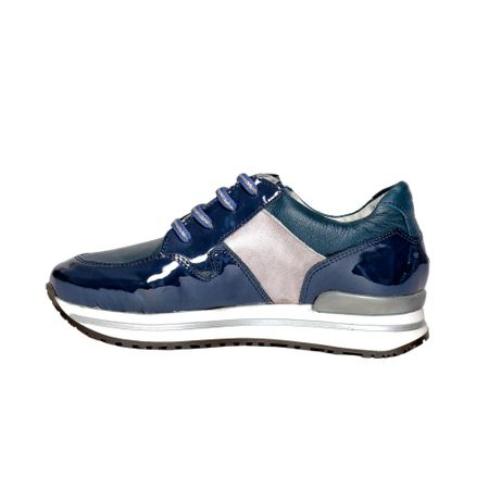 Pantofi Like din piele naturala blu [3]