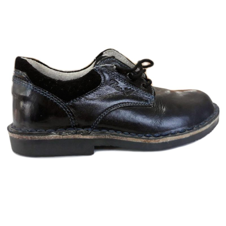 Pantofi Baieti - Pantofi negri Tino din piele naturala