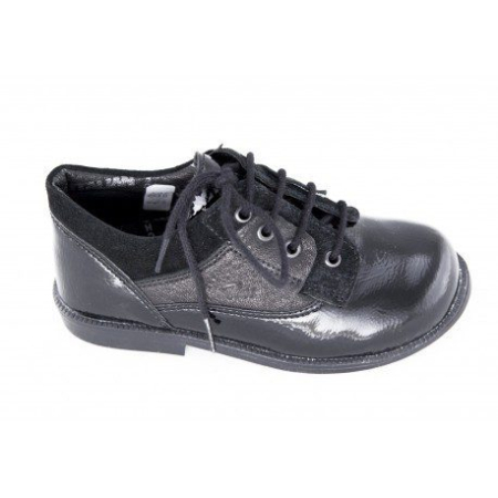 Pantofi piele baieti negru lac [2]
