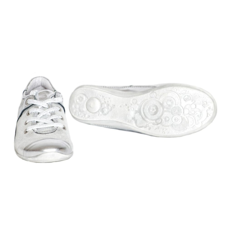 Pantofi piele Marika argintiu Pj Shoes [1]