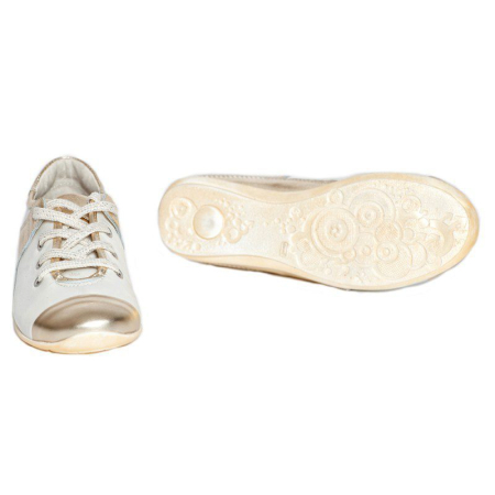 Pantofi piele Pj Shoes Marika auriu [1]