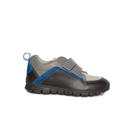 Incaltaminte sport - Pantofi piele sport Salvatore negru gri