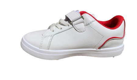 Pantofi sport copii, culoare alb, cu șireturi elastice fixe [0]