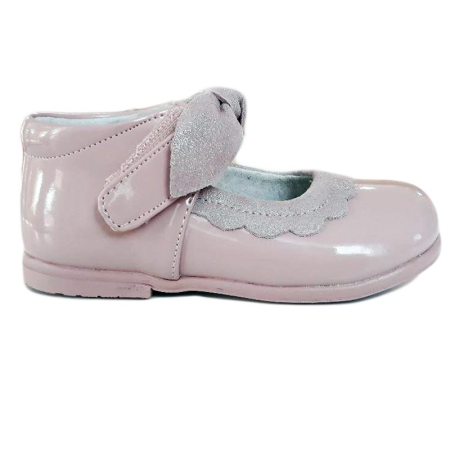 Pantofi si Balerini - Pantofiori copii roz din piele naturala