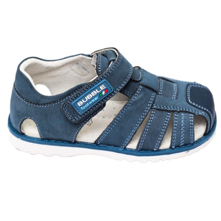 Sandale Baieti - Sandale copii din piele naturala jeans