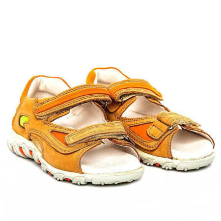 Incaltaminte Baieti - Sandale copii piele Pj Shoes portocaliu