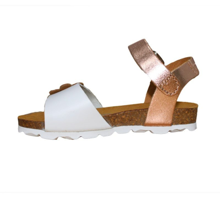 Sandale fete din piele naturala alb/ bronz Truffi [2]