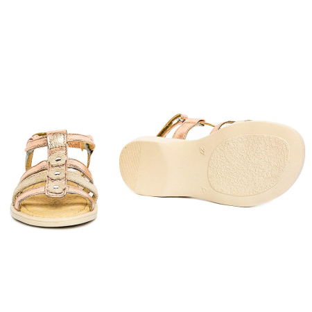 Sandale piele fete Gladiator Bronz PJ Shoes [1]