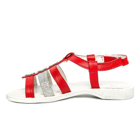 Sandale piele fete Gladiator Rosu PJ Shoes [1]
