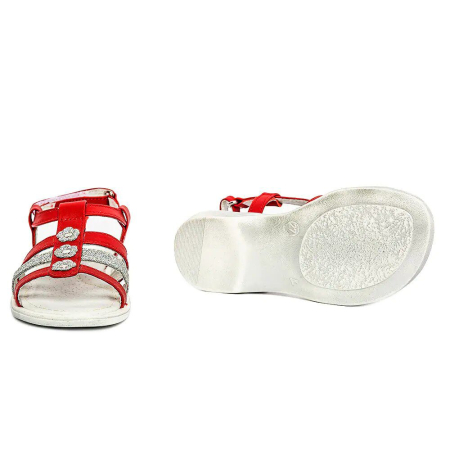 Sandale piele fete Gladiator Rosu PJ Shoes [3]