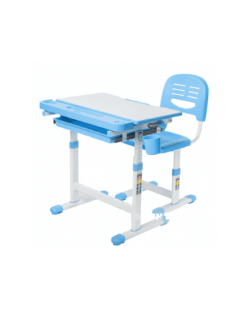 Mobilier copii - SET BIROU SI SCAUN COPII, REGLABIL PE INALTIME, CANTO ALBASTRU