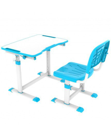 Mobilier copii - SET BIROU SI SCAUN COPII, REGLABIL PE INALTIME, OLY ALBASTRU