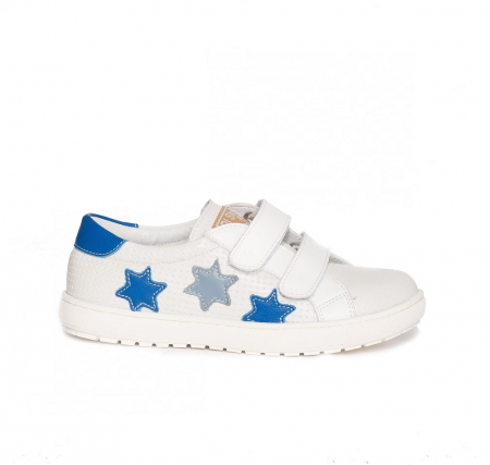 Incaltaminte sport - Tenisi copii fete piele Skate Alb Blu