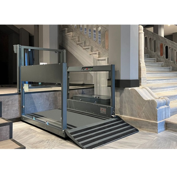 Platformă pentru persoane cu dizabilitati, h 100cm, cu 1 rampă | MKS-TRS-58-100-1R, hidraulica tip foarfecă, fără uși [3]