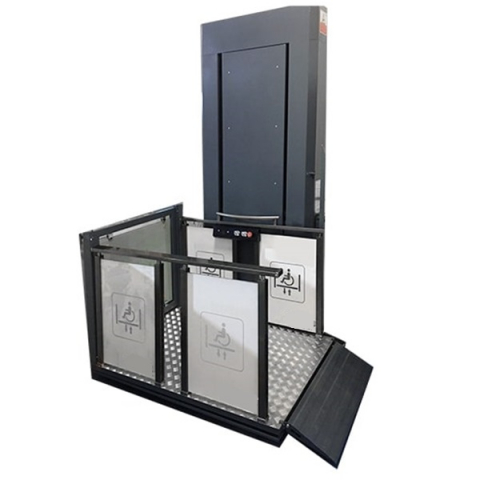 Lift hidraulic pentru persoane cu dizabilități, h 150cm, cu 1 rampă si 1 ușă, compatibil scaun cu rotile | MK-TRS-901-HYD-150-1R1D, cu mecanism de antrenare laterală [2]