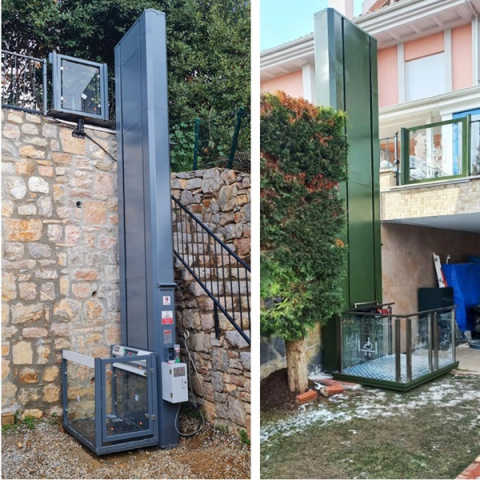 Lift hidraulic pentru persoane cu dizabilități, h 300cm, cu 2 uși, compatibil scaun cu rotile | MK-TRS-901-HYD-300-2D​, cu mecanism de antrenare laterală [1]