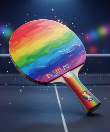 Paleta profesionala tenis de masa RAINBOW 7 OFF / MID-HARD 8 / BLOWFISH SHORT PIMPLE [2]
