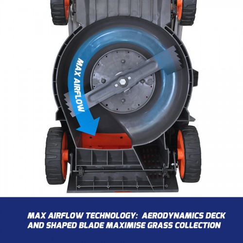 Redback E137C Masina de tuns gazon acumulatori 40V, 370mm, 40L, reglaj central, solo [5]