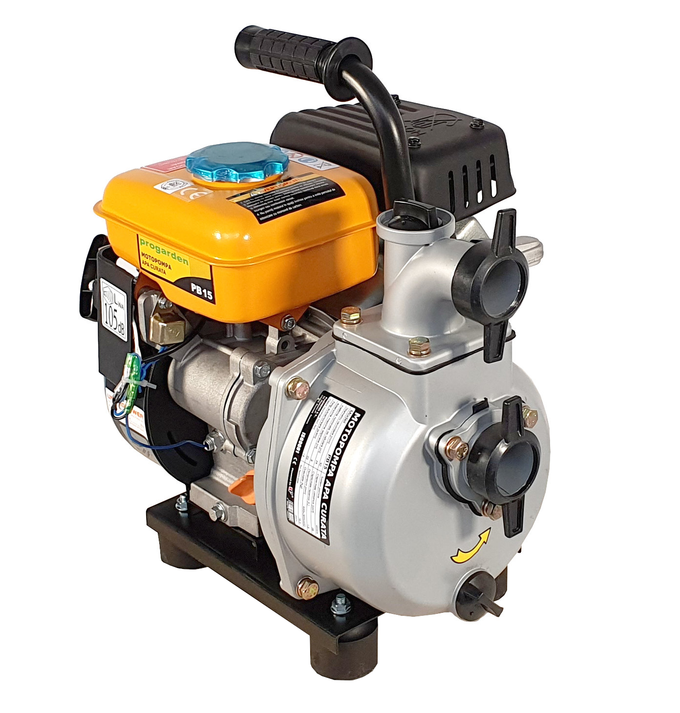 ProGARDEN PB15 motopompa 1.5"/40mm, benzina, apa curata, pornire la sfoara [1]