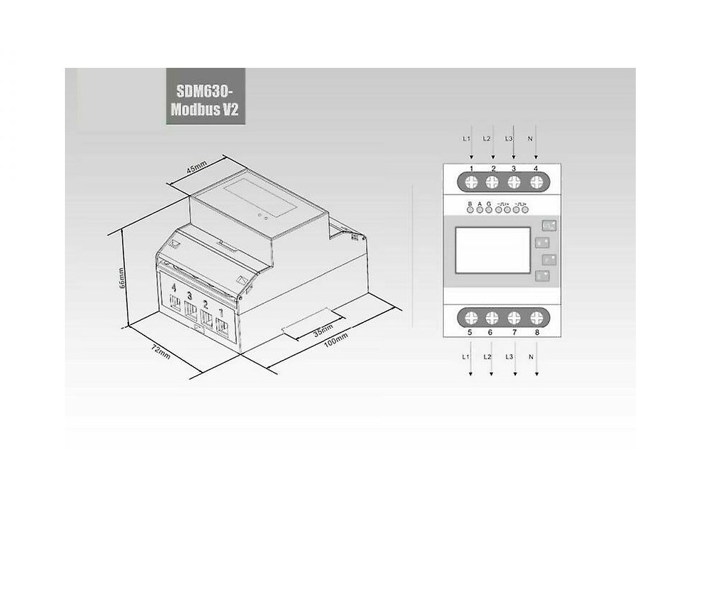 Invertoare fotovoltaice - Growatt contor trifazat TPM-E