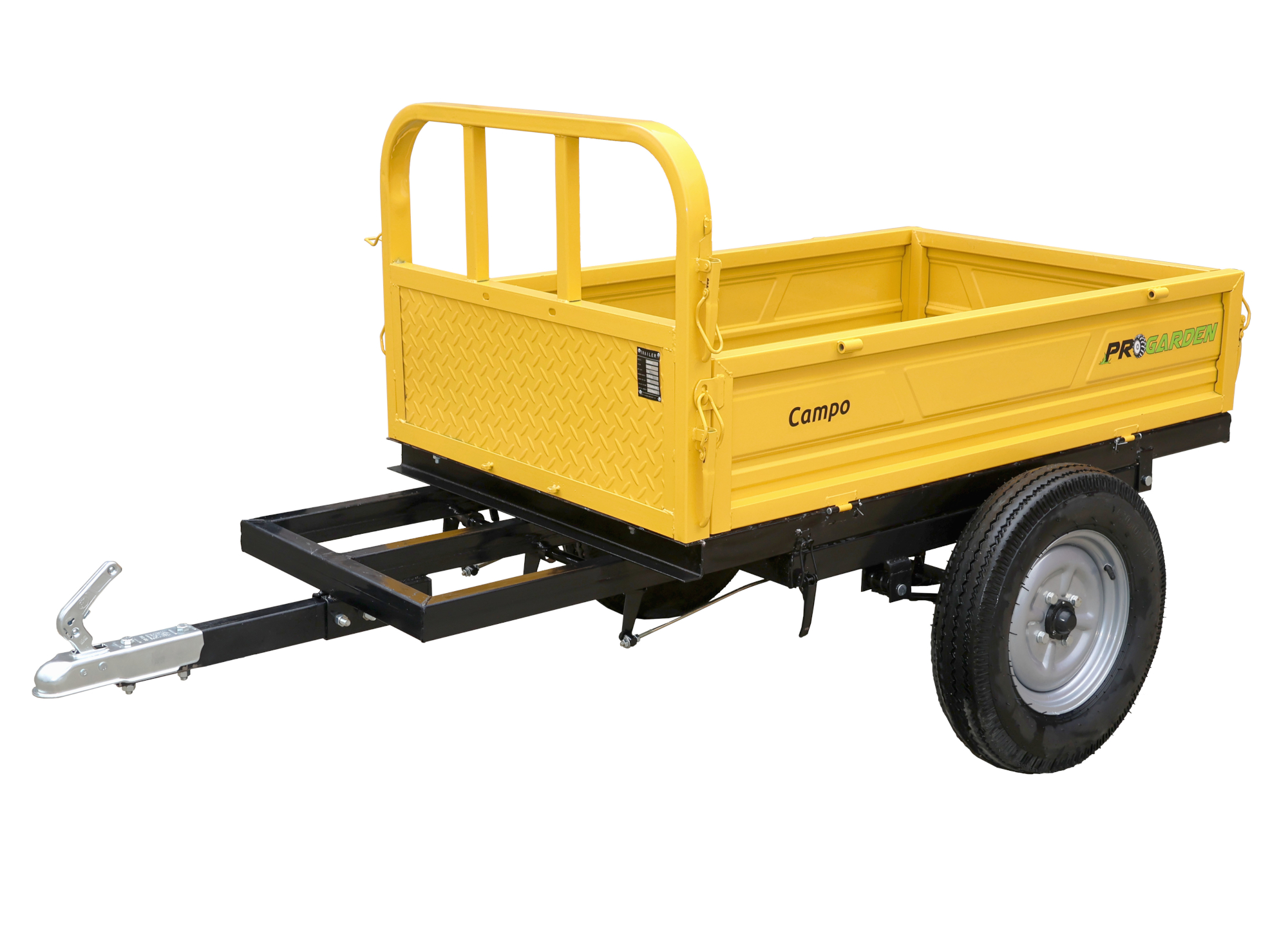 ProGARDEN Campo RM500CT remorca 500kg minitractor, 1 osie, prindere cupla, roti profil rutier 5.00-12, RIM 3.00B [2]