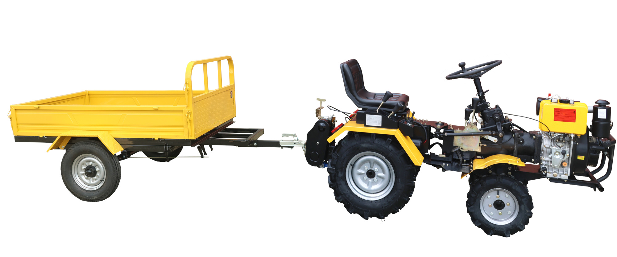 ProGARDEN Campo RM600CT remorca 600kg minitractor, 1 osie, prindere cupla, roti profil rutier 5.00-12 [1]
