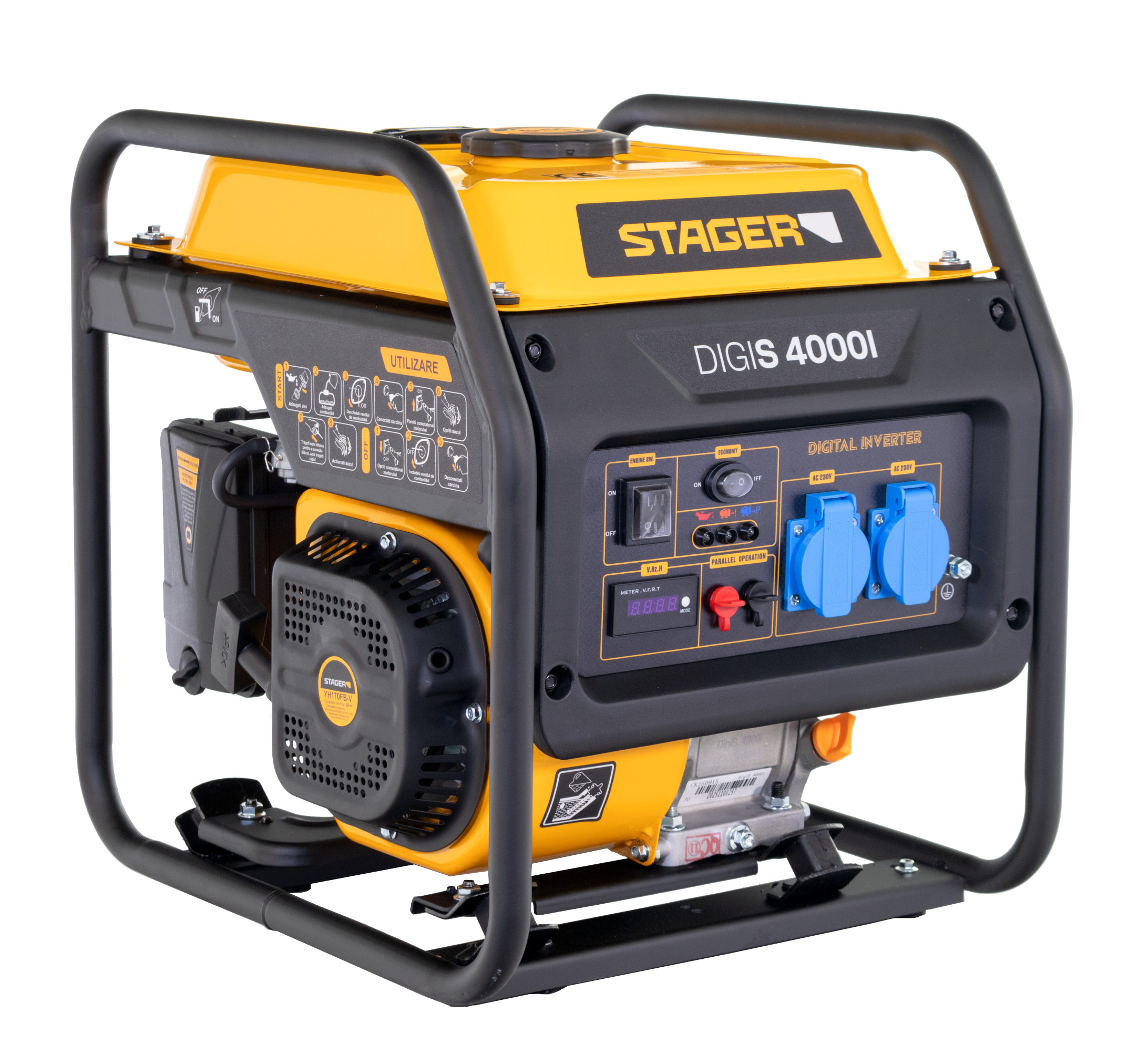 Scule & unelte - Stager DigiS 4000i Generator digital invertor open-frame 4kW, monofazat, benzina, G2, autonomie pana la 13h