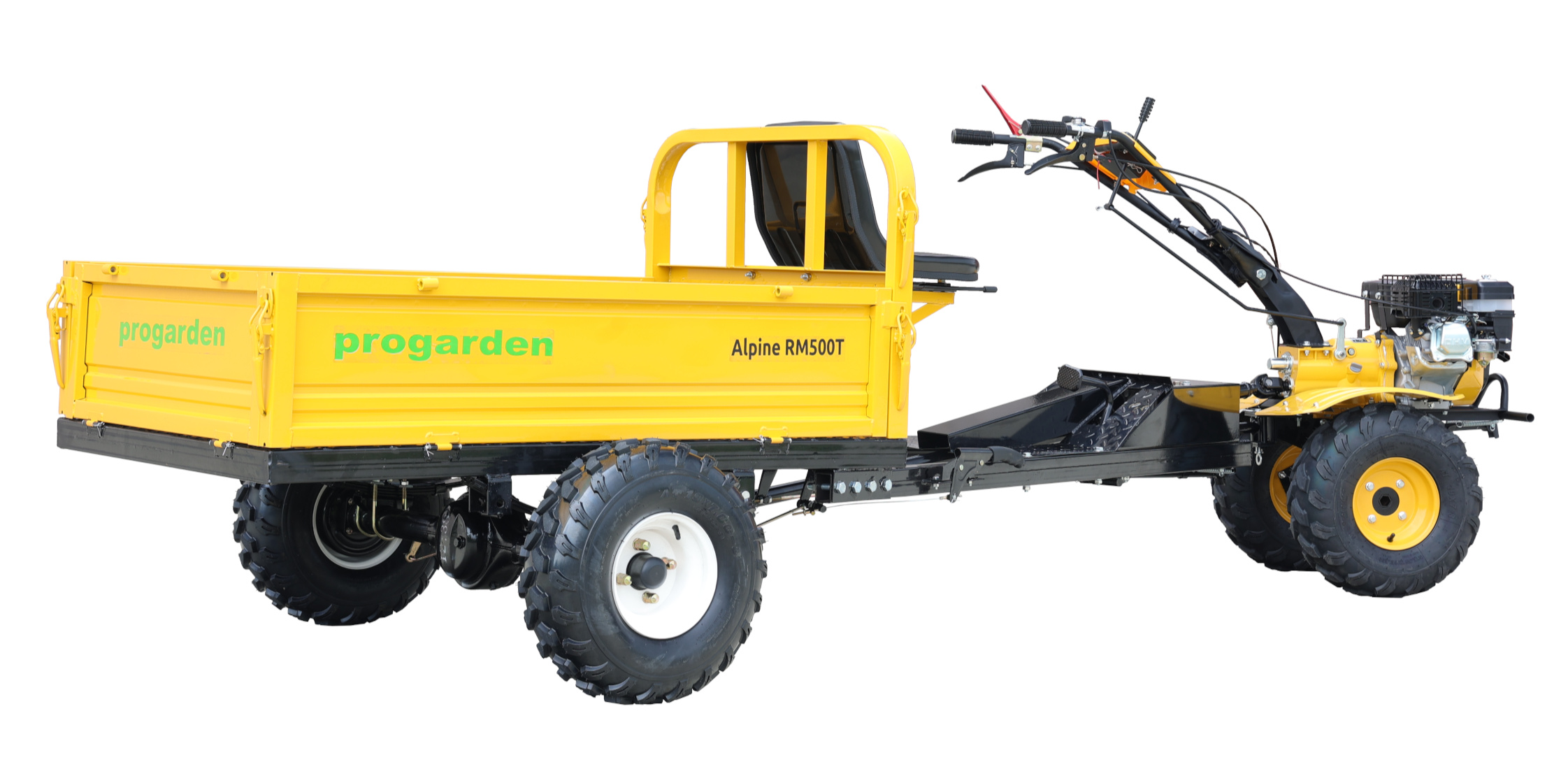 ProGARDEN Alpine RM500T Remorca cu tractiune 500kg, 1 osie, prindere bolt pentru motocultor, roti 19x7-8 [2]