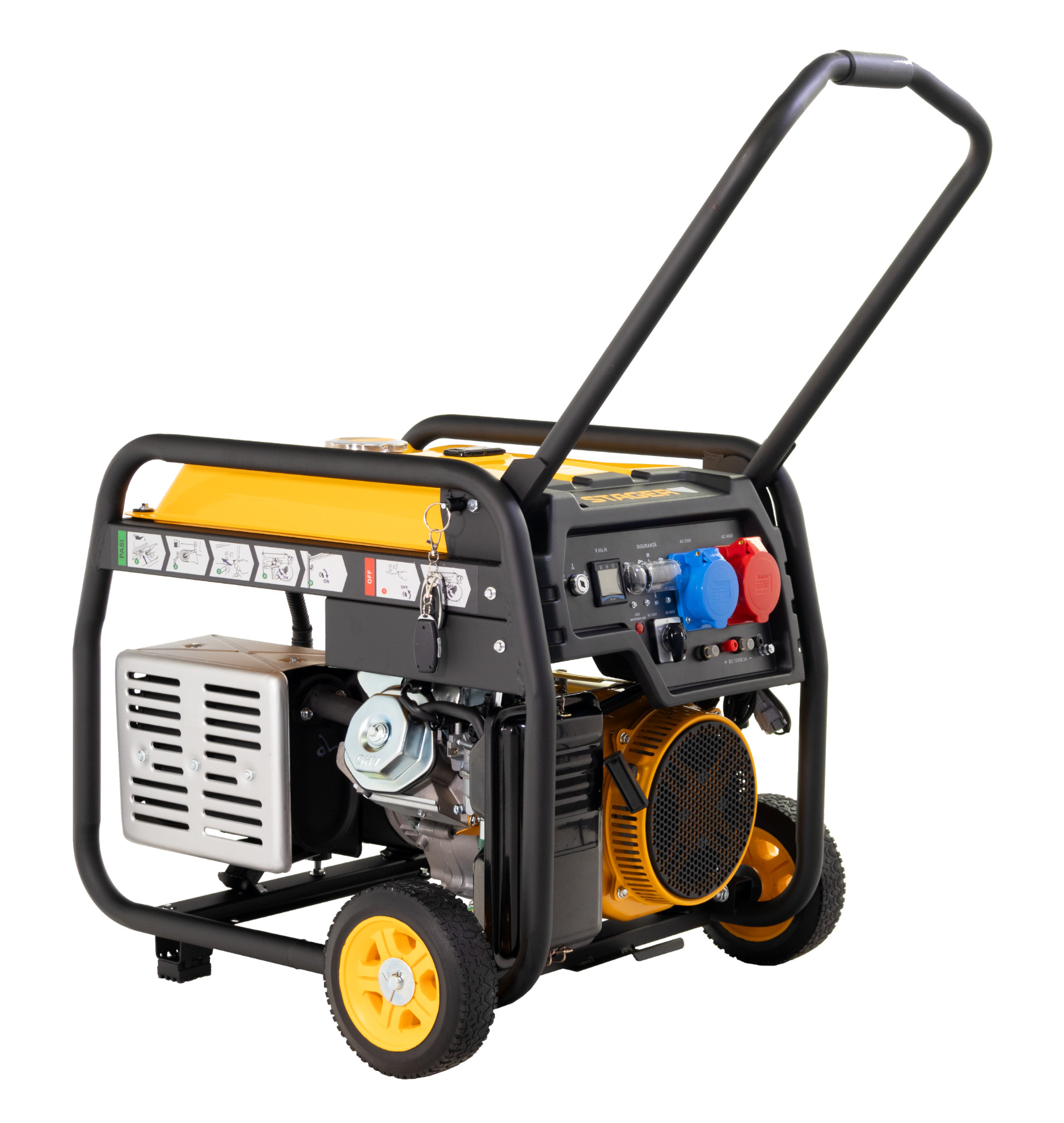Stager FD 10000ER-E3R Automatic Generator curent dual 230V/400V, 8.5kW, benzina, conector ATS, multistart, autonomie pana la 13h [5]