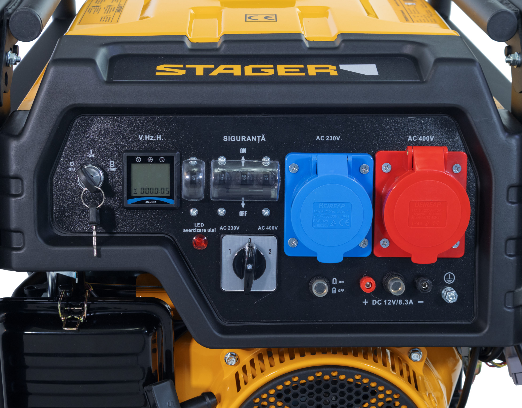 Stager FD 10000ER-E3R Automatic Generator curent dual 230V/400V, 8.5kW, benzina, conector ATS, multistart, autonomie pana la 13h [2]
