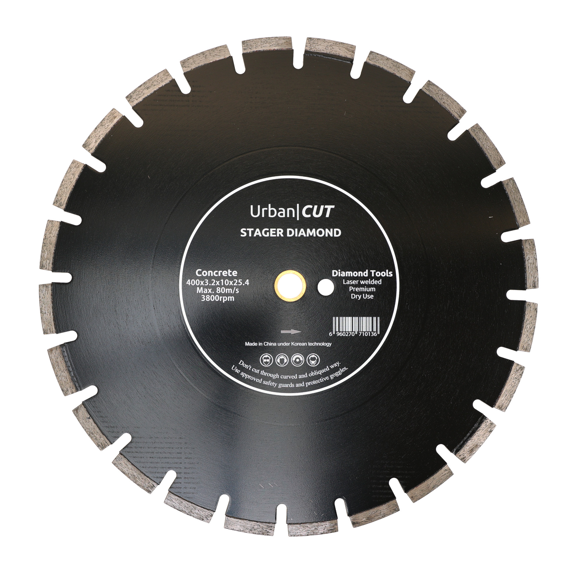Stager URBAN CUT Disc diamantat pentru beton/asfalt 400mmx25.4-P x10mmx3.2mm [2]